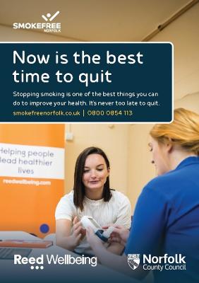 Now is the best time to quit - Smokefree Norfolk (leaflet)