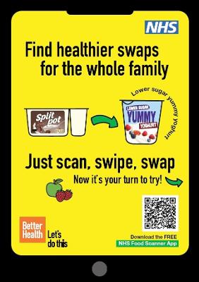 Find healthier swaps for the whole family - food scanner (flyer)