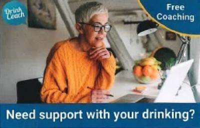 Need support with your drinking? - Drink Coach (business card)
